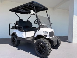 White Contender Flex 2+2 Lithium Golf Cart 01